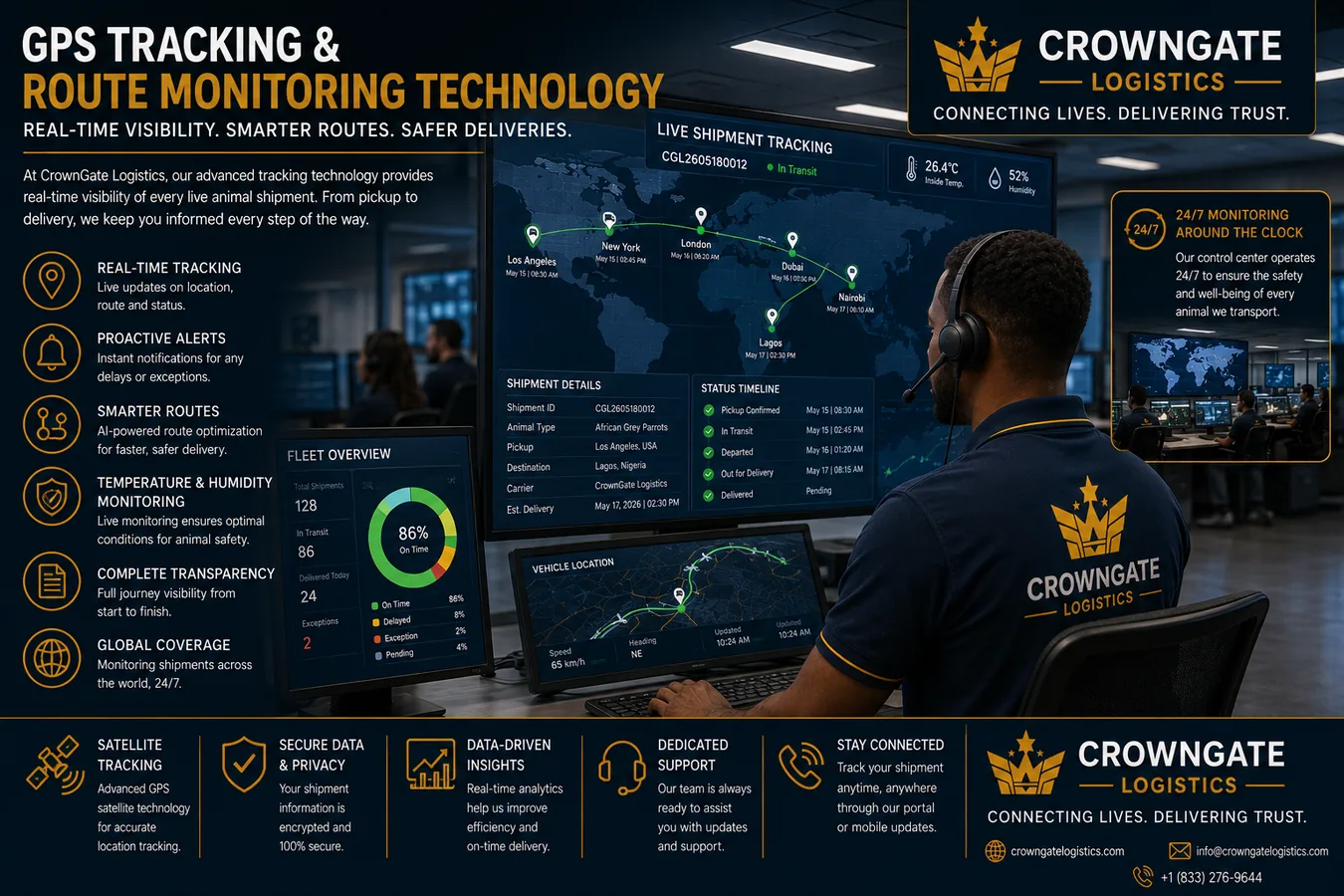 CrownGate shipment tracking technology