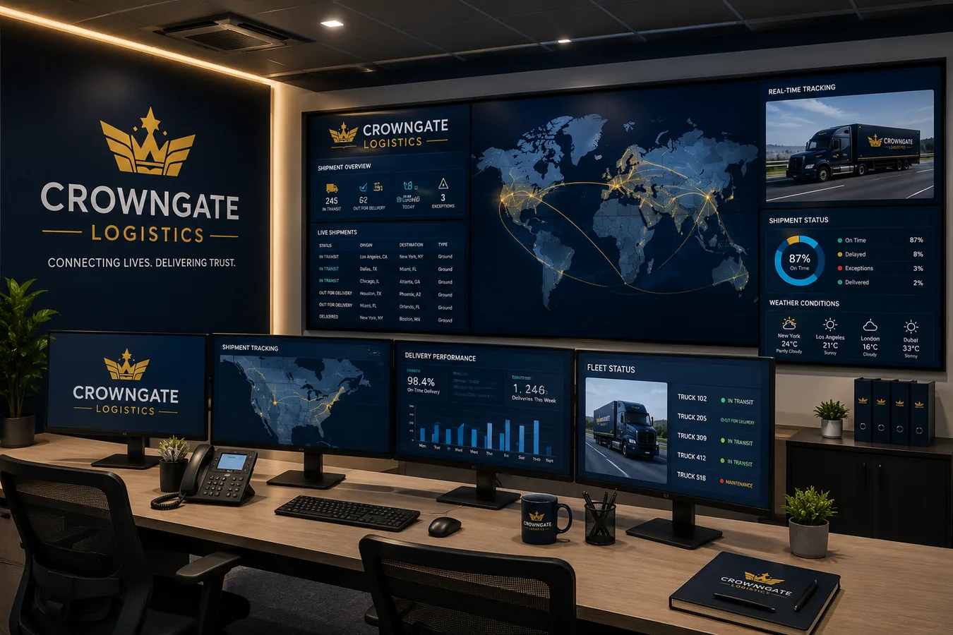 CrownGate Logistics real-time shipment tracking operations